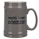 Boccale di Birra Ø8x13 cm in New Bone China VdE Tivoli 1996 Spqr grigio