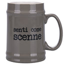 Boccale di Birra Ø8x13 cm in New Bone China VdE Tivoli 1996 Spqr grigio