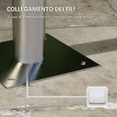 Lampione da Giardino con Paralumi a forma Sferica 63x25x210 cm in Acciaio Inox e Acrilico Argento