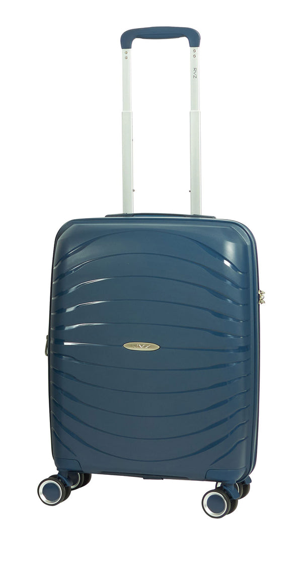 Trolley Valigia Bagaglio a Mano Rigido Espandibile in Polipropilene TSA Ravizzoni Alaska Blu sconto