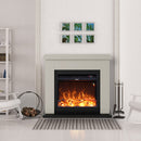 Camino Elettrico da Pavimento 99x88,3x25 cm Effetto Fiamma 1500W Sined Asciano Beige