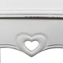 Cassettiera Cuore 3 Cassetti 80x38x80 h cm in Legno di paulownia Bianco