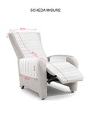 Copripoltrona Trapuntato Doubleface Tortora/Grigio Chiaro