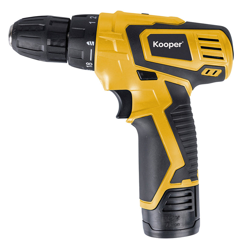 Trapano Avvitatore a Batteria 12V Kooper  Giallo