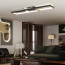 Lampada LED a Soffitto 70x30 cm Dimmerabile 3000-6000K con Telecomando e Interruttore Nero      