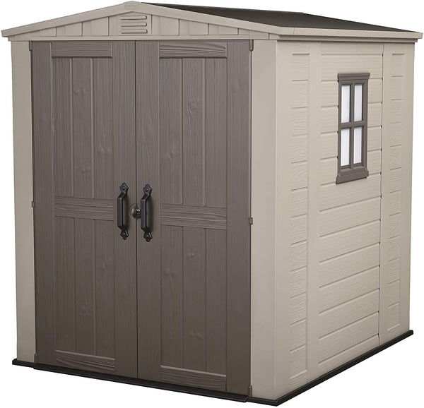 Abri de jardin pour outils 178x208x195,5 cm en résine Keter Factor 6x6 Beige sconto