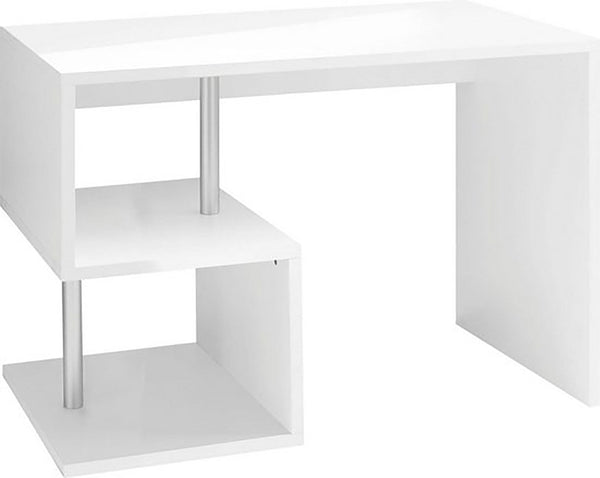 Scrivania con 2 Ripiani 100x50x77,5 cm Esse Bianco Lucido acquista