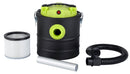 Bidone Aspiracenere Aspirapolvere 600W Qlima ASZ1010 Nero e Verde