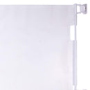 Cancello per Animali Estensibile 11x160x86cm Cancelletto a Pulsante in Tessuto a Rete Flessibile Bianco      
