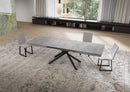 Tavolo Allungabile 160-244x80x74 cm Niket Cemento Gambe Antracite