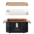 Barbecue Portatile a Carbone Carbonella 42,5x34,7x 23 cm in Metallo Cube Khaki
