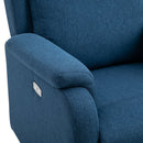 Poltrona Relax Reclinabile Elettrica 77x91x106 cm in Tessuto  Blu