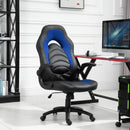 Sedia da Gaming Ergonomica 66,5x51x115-125 cm in Similpelle  Nera e Blu