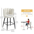 Set 2 Sgabelli 52x53x93 cm in Poliestere e Acciaio Bianco e Nero