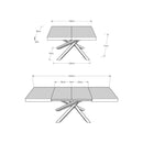 Tavolo Allungabile 140-244x90x77 cm Volantis Quercia Natura Telaio 4C 