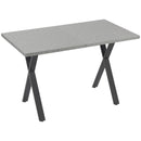 Tavolo da Pranzo per 4 persone 120x70x76 cm Piano Effetto Roccia