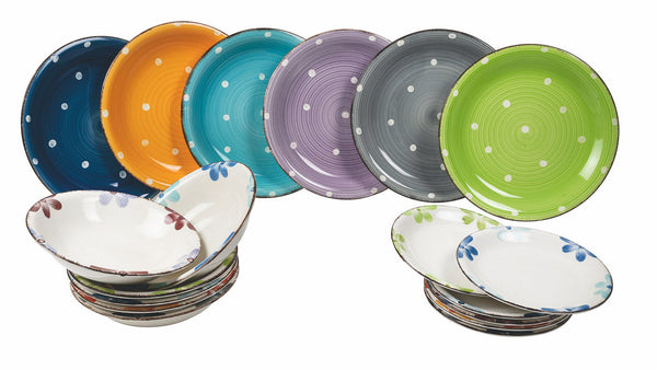 Service De Table 18 Pièces en Dolomite Dure VdE Tivoli 1996 Margarita Multicolore online