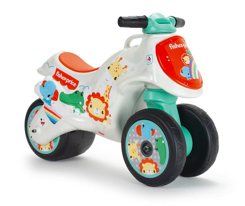 Triciclo per Bambini 3 Ruote Primi Passi 69x28x49 cm Fisher-Price Bianco e Verde
