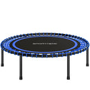 Trampolino Elastico Fitness Ø114x31 cm a 36 Corde in Acciaio e PP Blu      