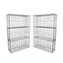 Set 6 Gabbioni da Giardino 100x30x50 cm per Sassi e Legna   