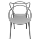 Set 4 Sedie 55x54x82 cm in Polipropilene Sveva Grigie