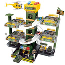 Garage GiocattoloMultilivello per Bambini con Dinosauri e Auto 5 Piani Multicolore