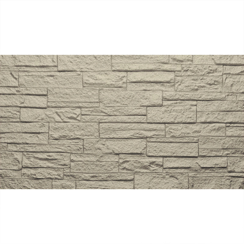 Set 12 Pannelli Decorativi Area 8,6 mq 120x60x2,5 cm Rivestimento Murale Effetto Mattoni in Pietra 3D in PU Greige Tortora