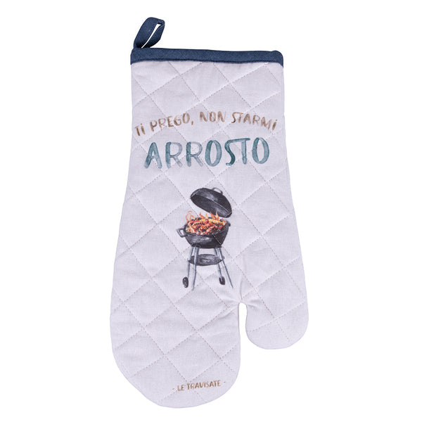 Gant de Cuisine à Rôtir en Coton VdE Tivoli 1996 Le Travisate Blanc acquista