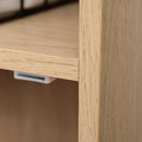 Cassettiera Portadocumenti da Ufficio 2 Ripiani in Legno e Metallo 