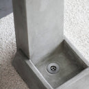 Fontana da Giardino Senza Rubinetto in Cemento Granulato di Marmo Malmo Grigio