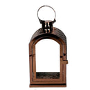 Set 3 Lanterne in Metallo rame rettangolare