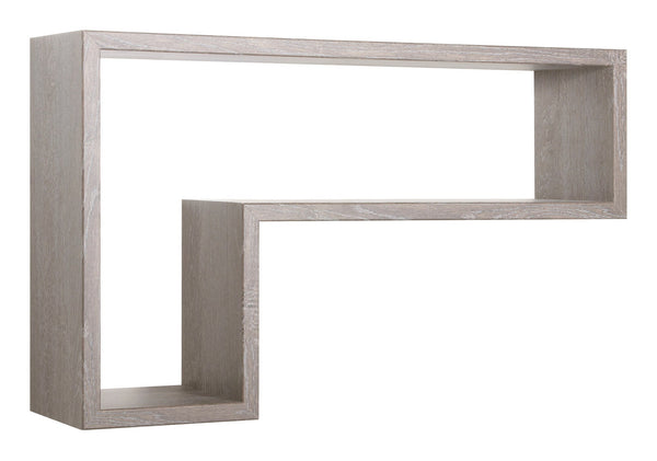 Etagère murale en forme de L 61x37x15,5 cm en fibre de bois lettre chêne gris neuf acquista