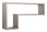 Etagère murale en forme de L 61x37x15,5 cm en fibre de bois lettre chêne gris neuf