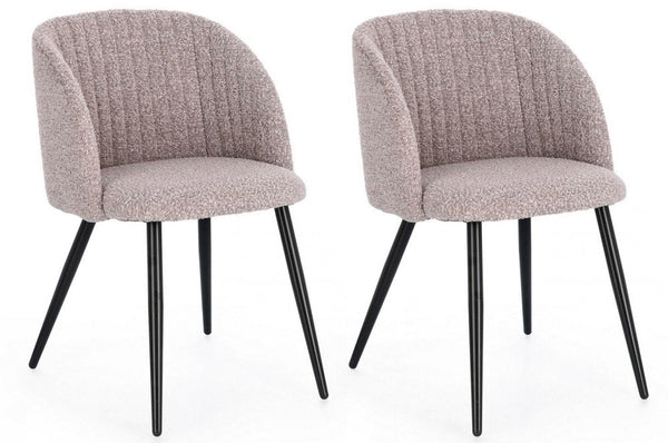 online Lot de 2 chaises Queen 53x57x81,5 cm en Bouclè
