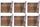 Lot de 6 sets de table double face 45x30x0,5 cm en plastique VdE Tivoli 1996 Bois Vintage