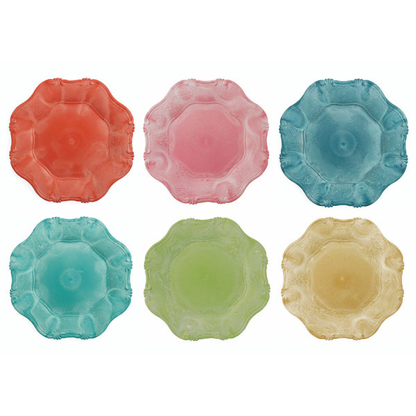 acquista Lot de 6 sets de table en plastique Ø 34 cm VdE Tivoli 1996 Hippy Calamoresca festonné