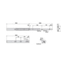 Guide a Sfere per Cassetti con Estrazione Totale e Chiusura Soft H45 mm L450 Bianco Acciaio Emuca