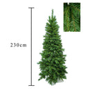 Albero di Natale Artificiale H230 cm Abete Mixed Slim 1227 Tips Verde