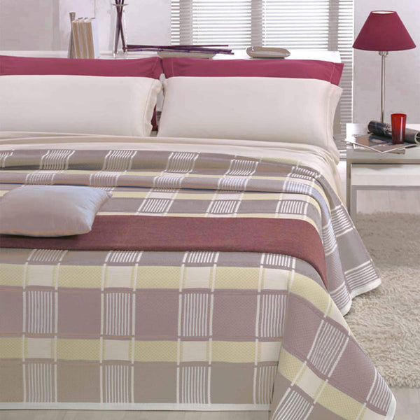 Cober William Couvre-lit double en coton mélangé beige acquista