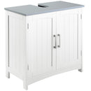Mobile Sotto Lavello 2 Ante 1 Ripiano 60x33x60 cm in MDF Bianco