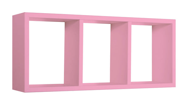 Etagère rectangulaire 3 compartiments muraux 70x30x15,5 cm en panneaux de fibres Tristan Rose Blush sconto