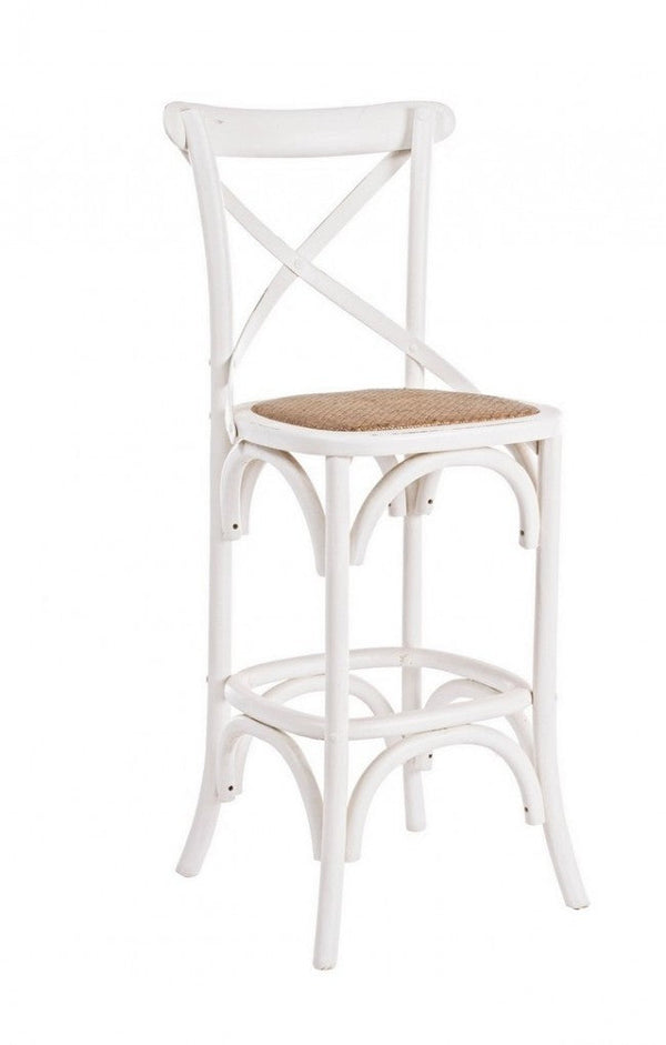 Tabouret de Bar Cross Blanc en Bois acquista
