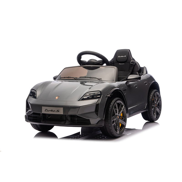 Macchina Elettrica per Bambini Porsche Taycan Turbo S 12V con Telecomando Bluetooth Luci LED e Tappetini Nero online