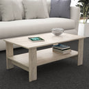 Tavolino Salotto Match 100x55x41 h cm in Truciolare bilaminato Pino Chiaro