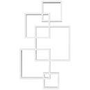 Libreria Moderna Sospesa con 5 Cubi Intrecciati 49,5x10,2x86 cm in Legno Bianco