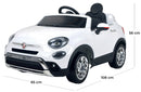 Macchina Elettrica per Bambini 12V con Licenza Fiat 500X Bianca