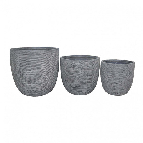Set de 3 Vases Calla 2 en Fibre d'Argile Grise online