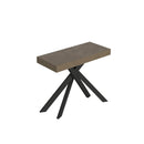 Consolle Allungabile 90-300x40x77 cm Saki Premium Tortora Gambe Antracite 