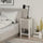 Table de chevet avec 1 porte 30x30x55 cm en MDF Ema Blanc Tourterelle Gris