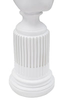 Scultura Statua Woman con Piedistallo 11x10,5x35,5 cm in Poliresina 